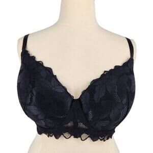 SALE Adrienne Vittadini Black Lace Padded Bra 42D
